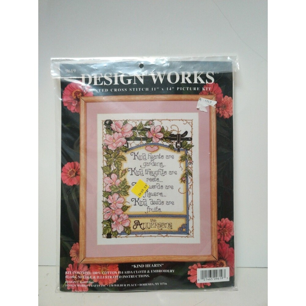 Design Works Counted Cross Stitch Kit " Kind Hearts" #9619 New